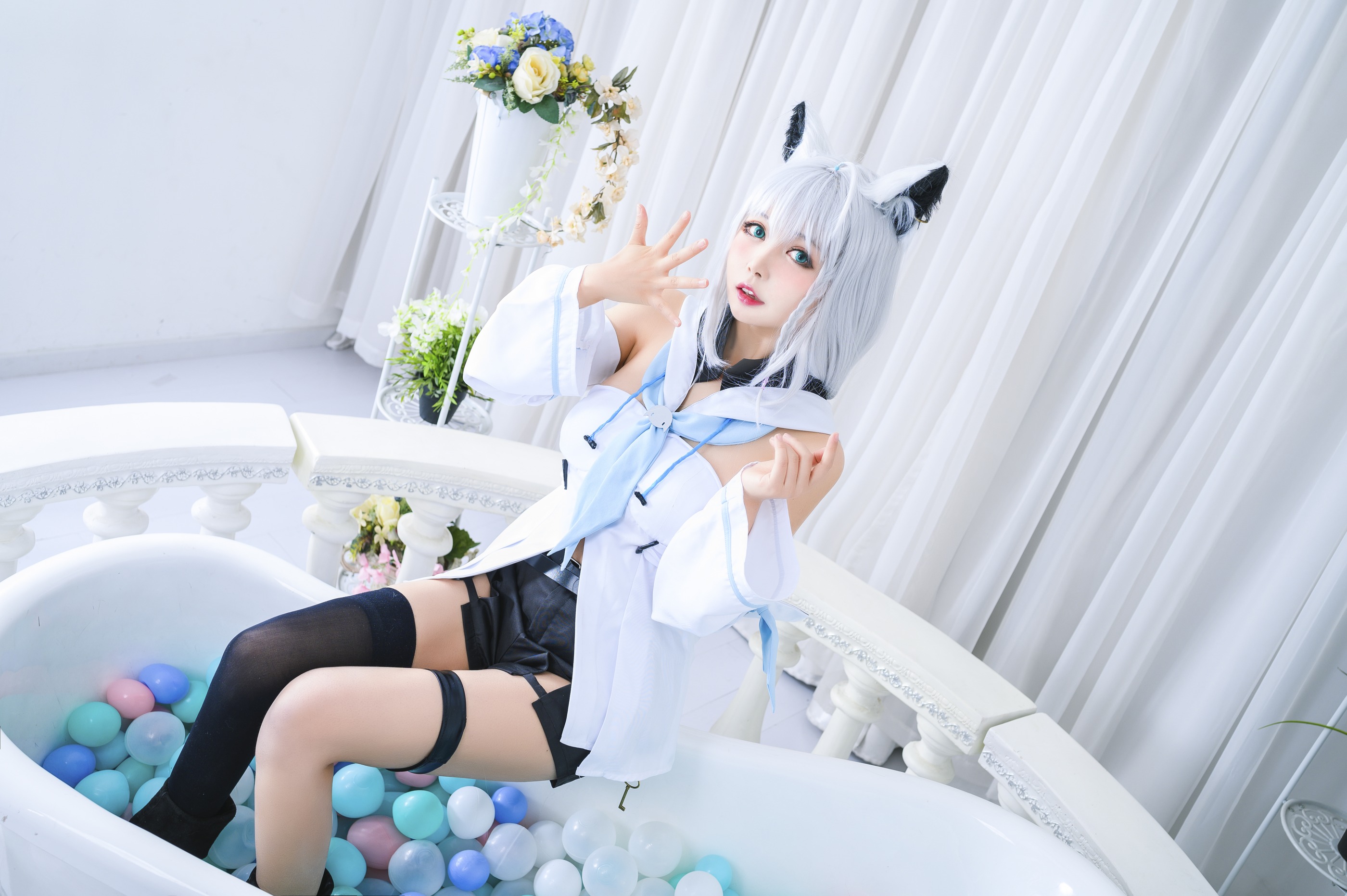 图片[1]-黑猫猫 – NO.016 白上吹雪 [12P]-XikXak